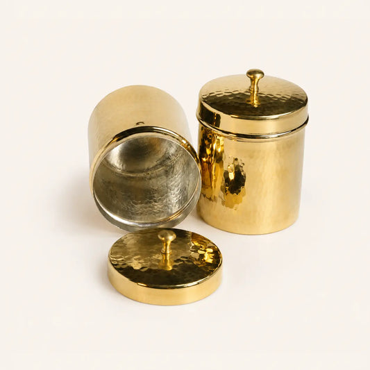 Peetalya Brass Tea & Sugar Box (Dabba)