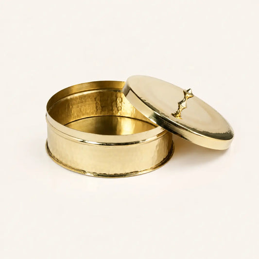 Peetalya Brass Roti Box / Mithai Box