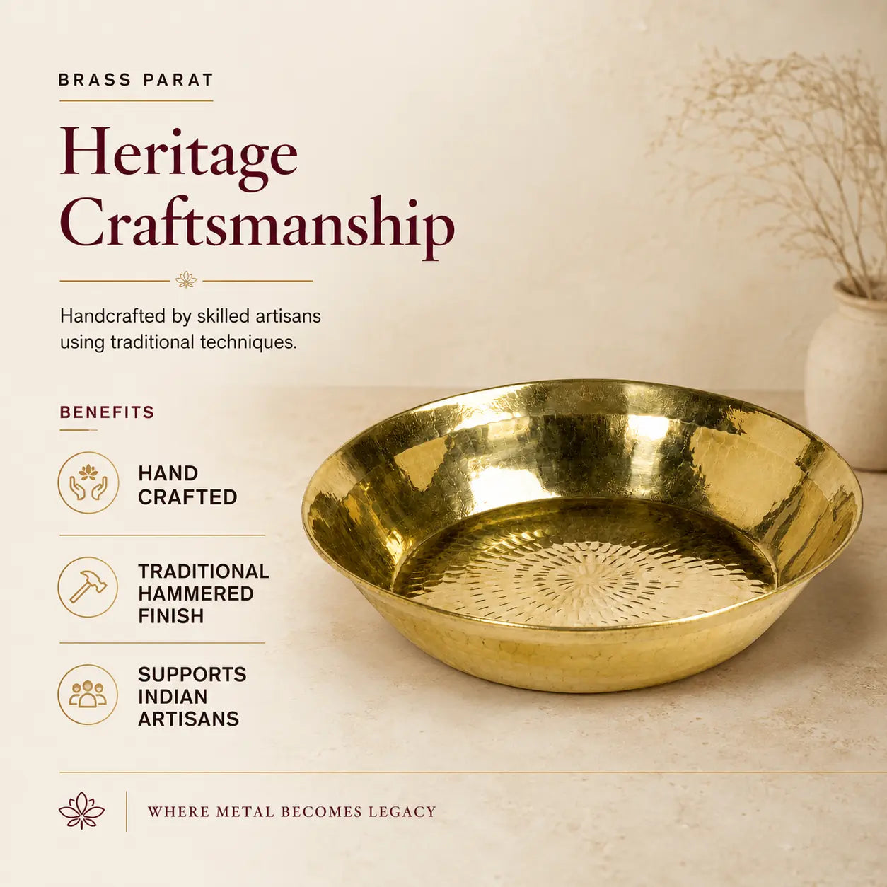 Peetalya Brass Paraat (Polished)
