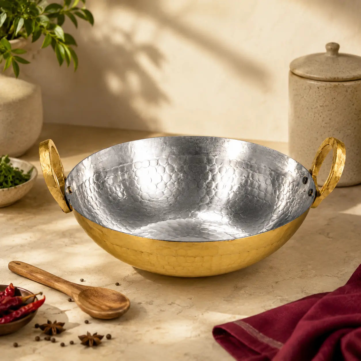 Peetalya Brass Kadai