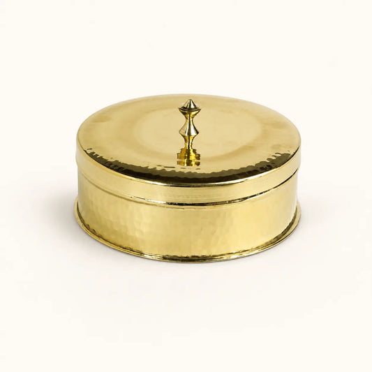 Peetalya Brass Masala Dani (Spice Box)