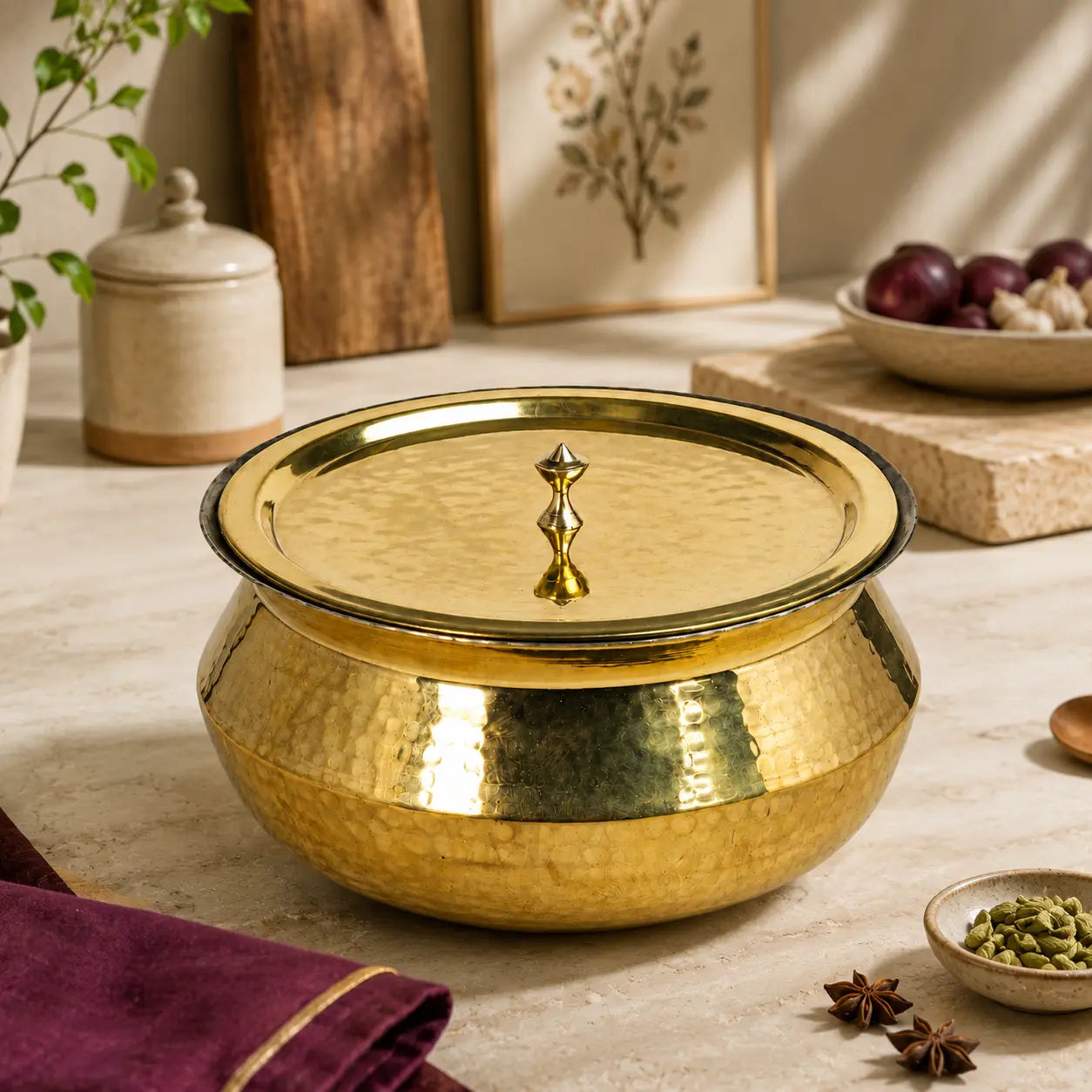 Peetalya Brass Sipri (Strainer / Colander)