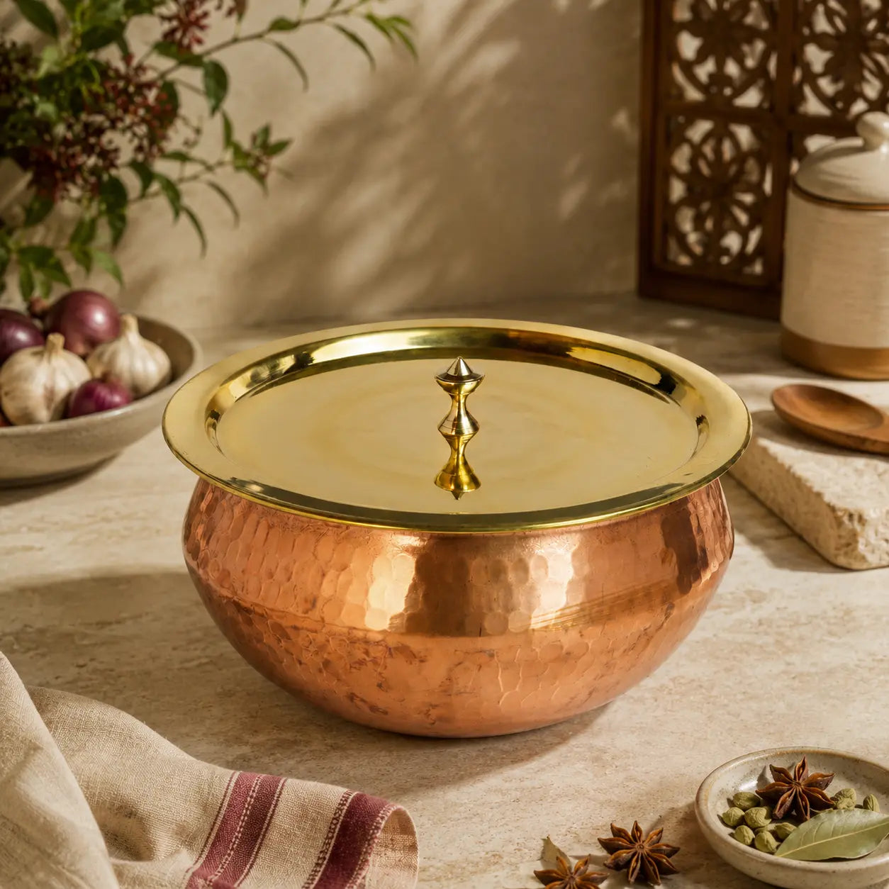 Peetalya Copper Sipri (Strainer / Colander)