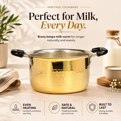 Peetalya Brass Doodh Patila (Milk Vessel)