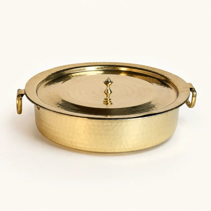 Peetalya Brass Flat Lagan (Shallow Vessel)