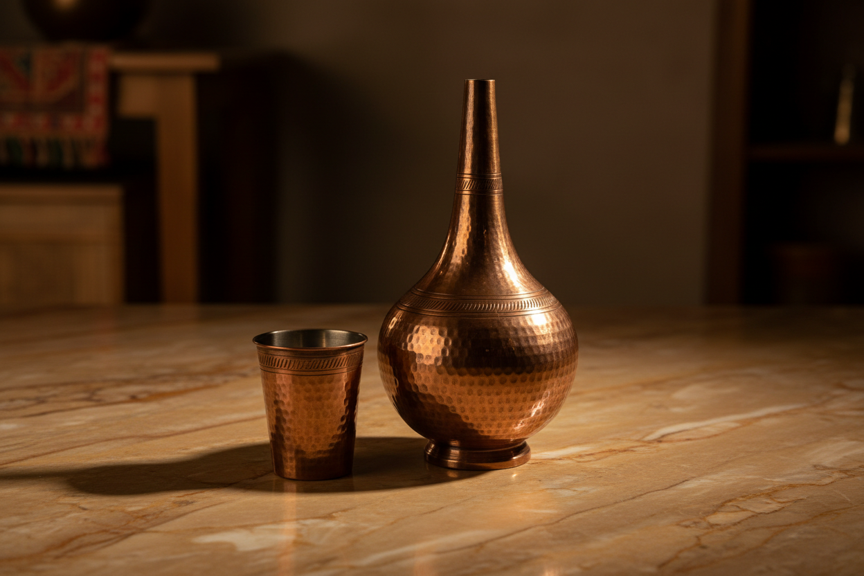 Copper Surahi & Tumbler
