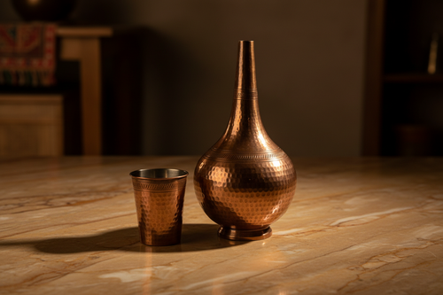 Copper Surahi & Tumbler