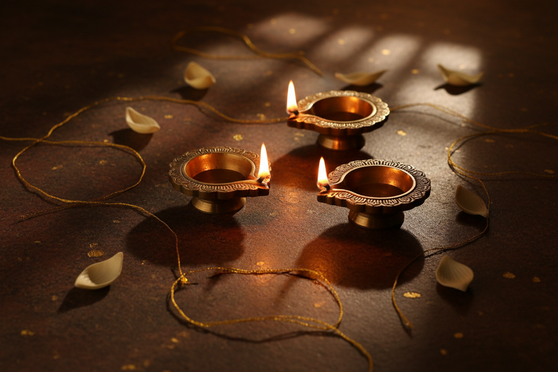 Peetalya Heritage Diya Set